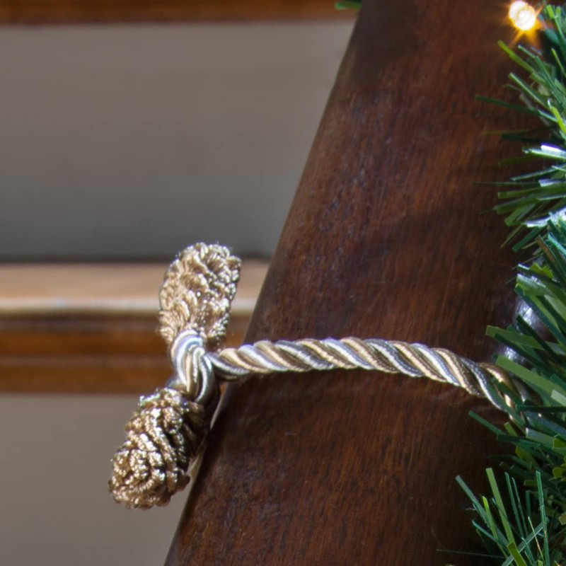 Haute Decor Decorative Twist Ties, 6 Pack, 20 inches (Gold/Silver/White)