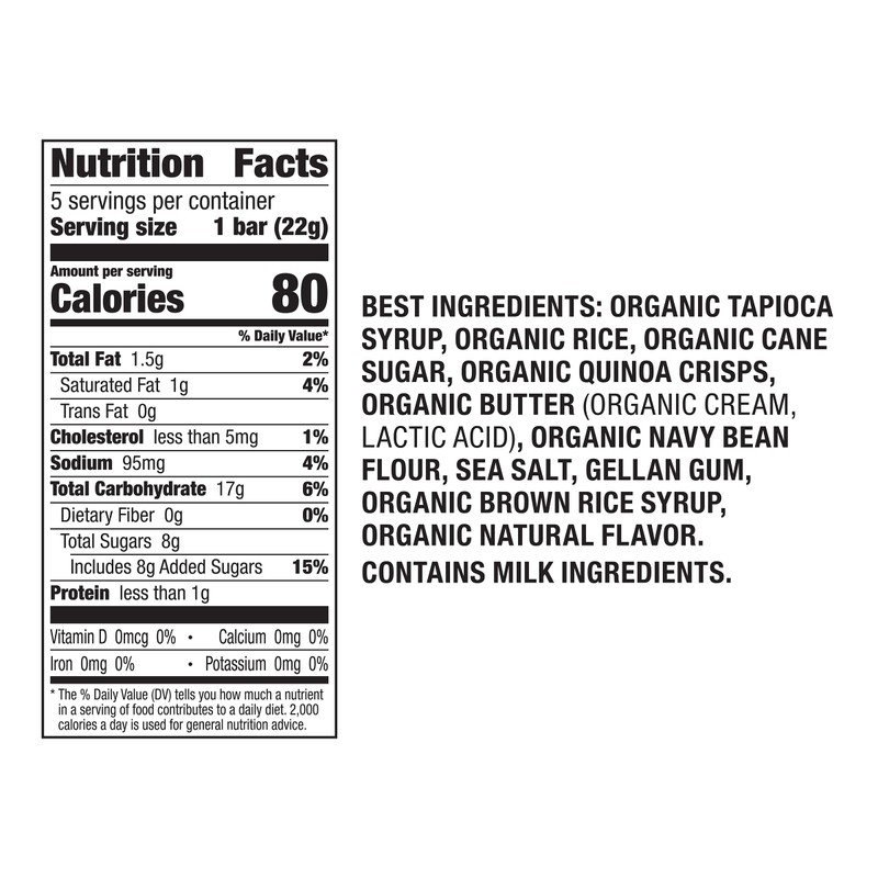 Annie's Organic Original Crispy Snack Bars, Gluten Free, 3.9 oz,
