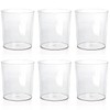 Okllen 6 Pack Clear Round Plastic Waste Baskets, BPA-Free Trash