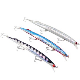 AKAMI Wild Kit of 3 Artificial Minnow Long Jerk 19cm 34g (Combo Wild 1)