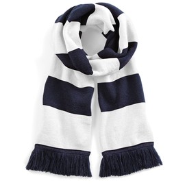 Beechfield Stadium Scarf Multicolour (French Navy/White 00), One (Size:One Size)