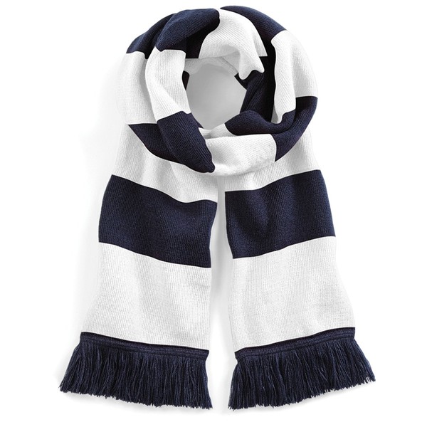Beechfield Stadium Scarf Multicolour (French Navy/White 00), One (Size:One Size)