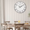 Presentime & Co 21" Farmhouse Series Wall Clock, Shiplap Style,