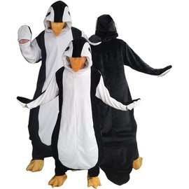 Wearable Penguin Blanket Hoodie Sleeping Bags for Men Women Teens Super Soft Warm Cozy Flannel Fleece Blanket Penguin Gifts(M,Cosplay Penguin)