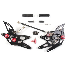 V2.0 Adjustable Rearsets Compatible with Yamaha YZF R1 2004-2006, Black