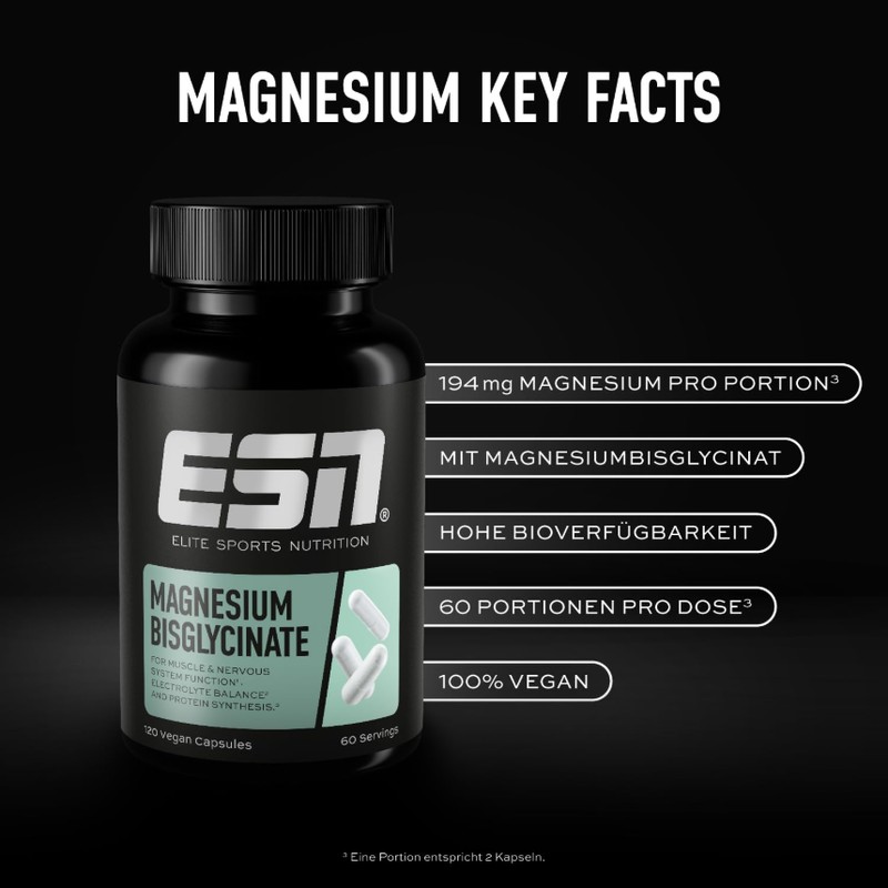 ESN Magnesium Caps, 120 Kapseln, 194 mg Magnesium pro Tagesportion