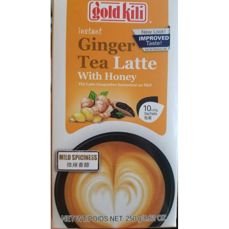 Gold Kili Natural Instant Ginger milk Tea Drink, 8 Sachets