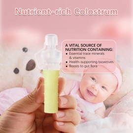 Colostrum Collector, Reusable Breastmilk Containers with Storage Case and Cleaning Brush, 100% Silicone Colostrum Containers, BPA Free, Multi-Use 5ml Collector, 6 Counts