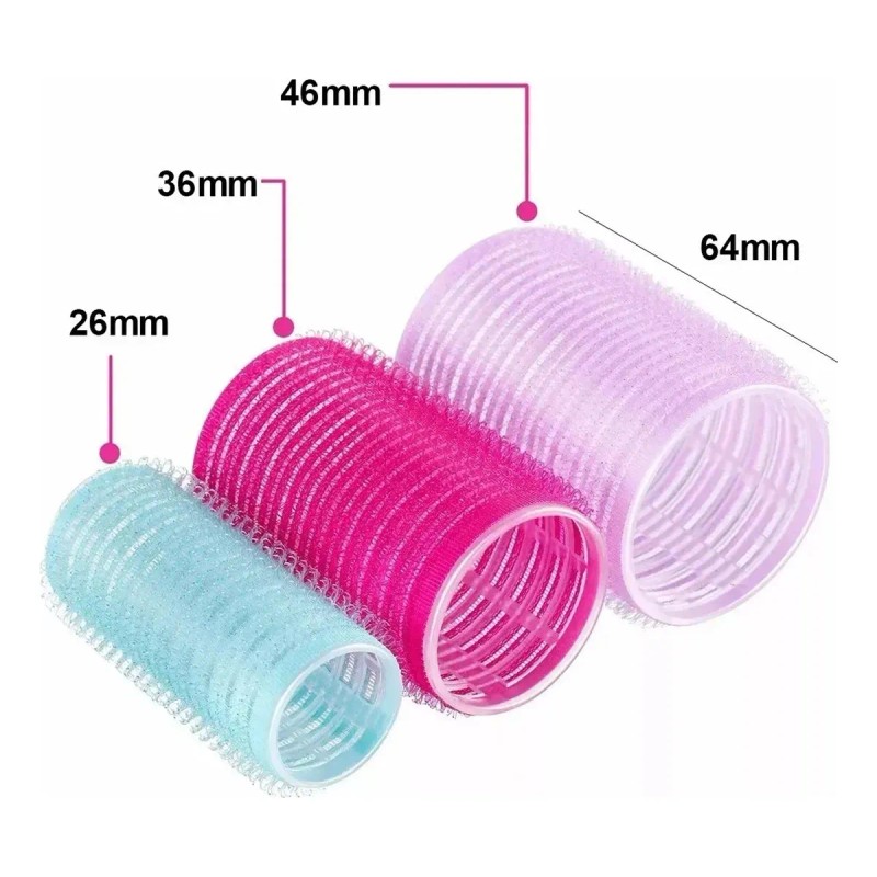 Zenithventures 31pzs Hair Rulo Tubos Plástica Para Cabello Autoadheribles