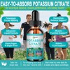 Potassium Supplement Liquid Drops, High Absorption Potassium Citrate 1000mg for