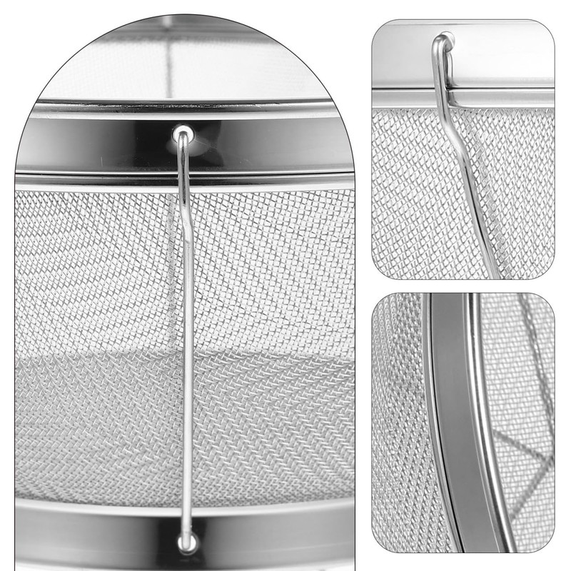 SHOWERORO Stainless Steel Rice Washing Sieve 8.5 Inch Fine Mesh