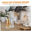 PAMINGONO Paper Cup Organizer Station Coffee Station Supplies Acrylic Paper