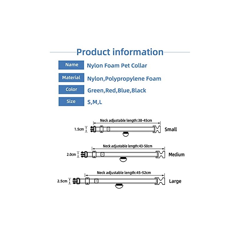 Prione Dog Collar for Dogs Black Size S