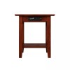 AFI Mission Solid Wood End Table with Built in Device