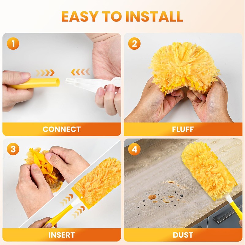 50 Count 360 Duster Refills for Swiffer Dusters + 1