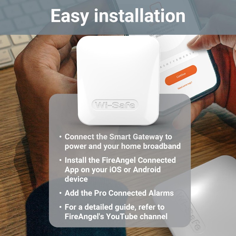 FireAngel FP1000W2-R Smart Gateway Hub for Pro Connected Interlinked, Wireless,