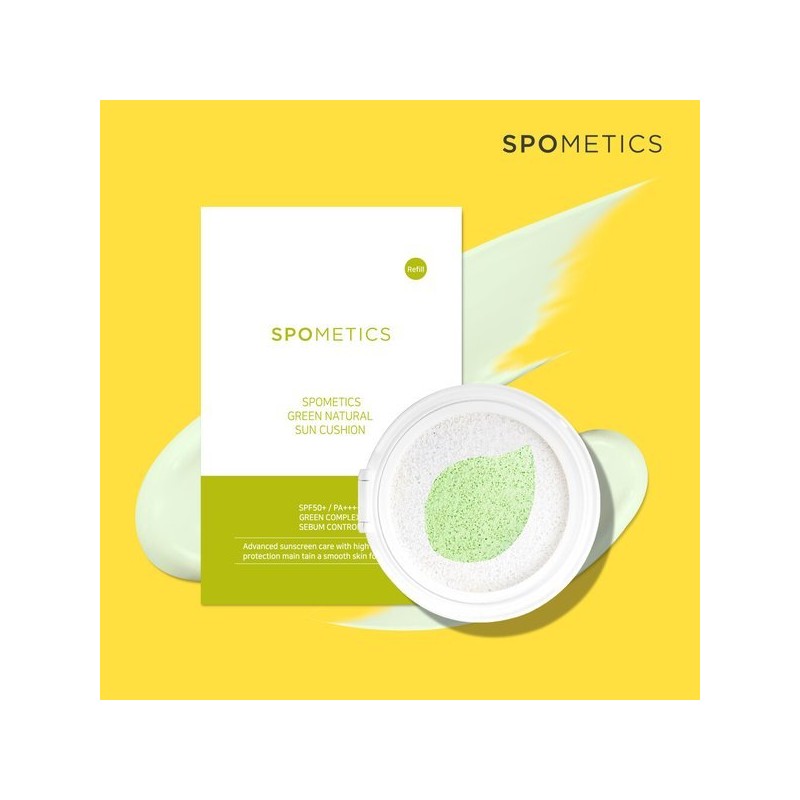 Spormetics 스포메틱스 그린네츄럴 빅 선쿠션 대용량 25g (본품+리필set) Spormetics Green