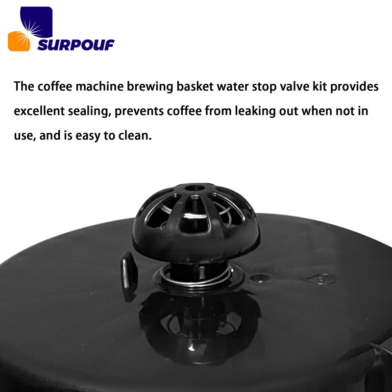 SURPOUF Coffee Replacement Brew Basket Spring Loaded Stopper Kits Fits