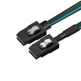 Internal Mini SAS SFF-8087 Right Angle to Mini SAS SFF-8087 Mini SAS Cable, 1.8 FT/54 cm