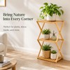 BAMHIGHS 3-Tier Bamboo Folding Shelf, Multi-Purpose Storage Rack for Shoes,
