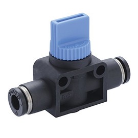 Japan PISCO Hand Valve, Union Straight 3-Way Valve Type, Compatible Tube Size (IN): 0.4 inches (10 mm), Compatible Tube Size (OUT): 0.4 inches (10 mm), HV10-10