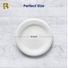 R-kay 100 Pack 6 Inch White Plastic Plates Disposable -