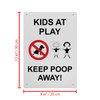 Kids At Play Keep Poop Away! Sign, 8.5 x 11