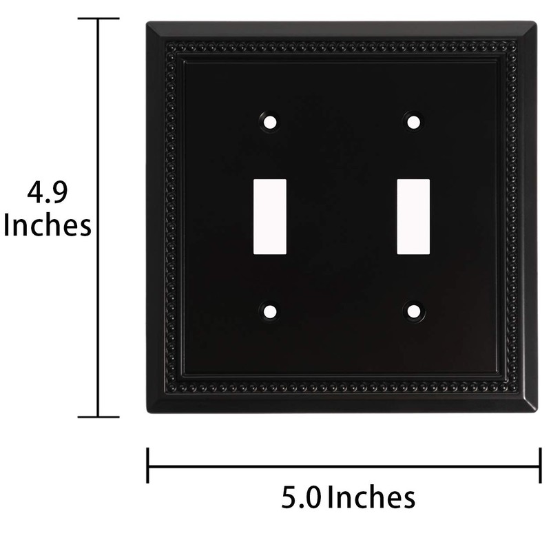 Harmon Designs Sunken Pearls Switch Plate/Wall Plate/Outlet Cover (Double Toggle,