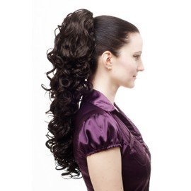 WIG ME UP - N310-3 Hairpiece ponytail extension very long massive volume voluminous curly amazing curls kinks dark brown 23inch