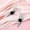 Elegaperma 2 PCS Crystal Wine Toppers For Wine Bottles, Crystal