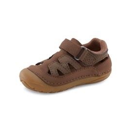 Stride Rite Baby SM Adam First Walker Shoe, Brown, 4 Wide US Unisex infant