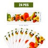 24pcs Window Fly Traps Sticker for Indoors, Fruit Styled Transparent
