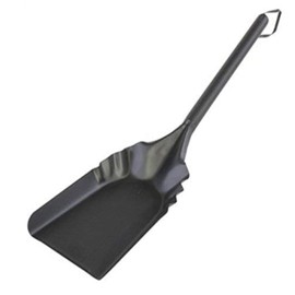 Rocky Mountain Goods Fireplace Shovel 17" - Heavy Gauge Steel - Heat Resistant Finish - Leather Hang Strap - Coal Shovel