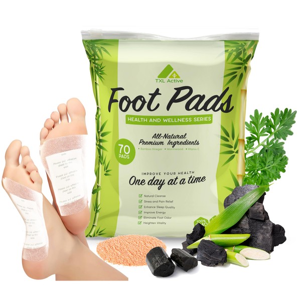 Premium All-Natural Ingredient Foot Pads - 70 Pads | Supports Healthy Feet | Improves Sleep, Encourages Calm & Increases Liveliness | Enhances Energy | Perfect for Everyday Use