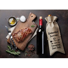 Doreen's Boutique Godmother Survival Kit Wine Bag, Gift for Godmother, Sister, Aunt – 1 Pc(A015)