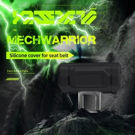 WENDISH Car Universal Seat Belt Clips Cover,Seat Belt Buckle Protector for Car, Anti-Scratch Silicon Seat Belt Buckle Protector (Black, Large Size)