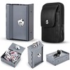 Zhengmy 2 Pcs Portable Lock Metal Pocket with Case Black