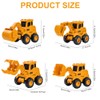 KBIBCK Construction Vehicles Toy, Pack of 4 Sand Toy, Digger
