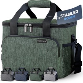 HELDENWERK Cool Bag for Food & Drinks, Insulated Thermal Bag, Leak-proof & Waterproof, Breakfast Bag, Picnic Lunch Bag, Thermal Bag, Olive Green