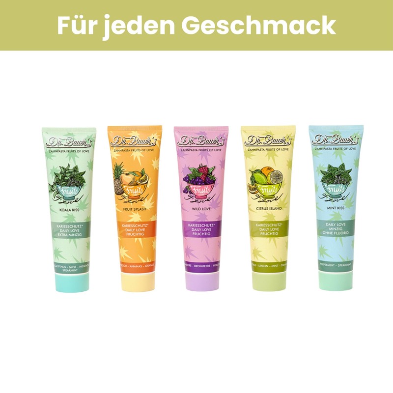 Dr. Bauer's Fruits of Love Fruit Splash Toothpaste, Toothpaste in