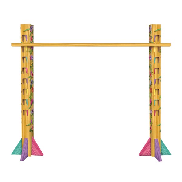 Beistle 5' x 5' Cardboard Tropical Limbo Party Game Endless