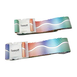Teeoff 2 Pack Elastic Luggage Straps Adjustable Suitcase Belts Travel Bag Accessories 220CM (Rainbow Wave)