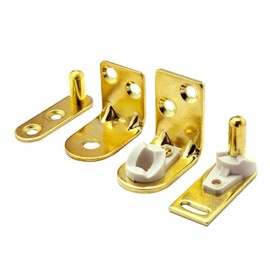 Rockler Cafe Door Hinges, Classic Style, Steel Material, Polished Brass Finish