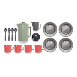 Andreu Toys Dantoy - Green Bean Coffee Set - For Kitchen Game - Made from Recycled Plastic with the Swan Logo - Unique Shades and Combinations