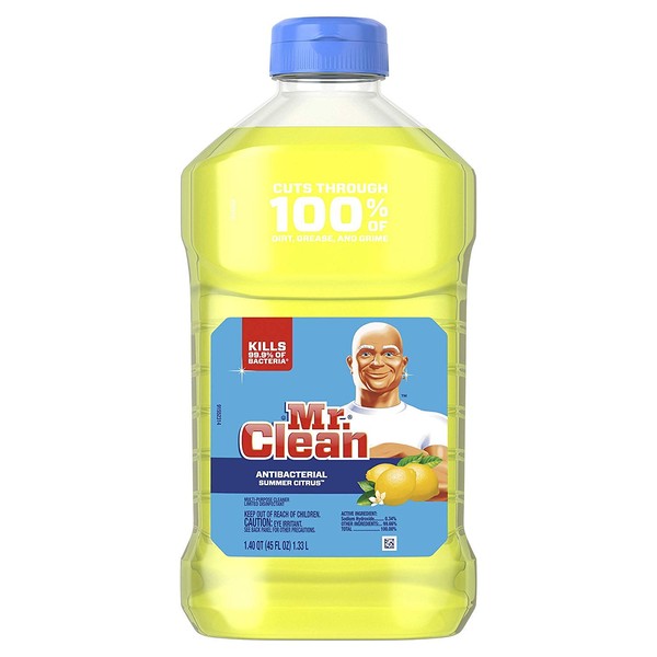 Mr. Clean Antibacterial Multi-Surface Cleaner 45 Fl Oz (Package May Vary) Pack of 2 (Summer Citrus)