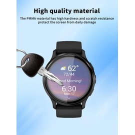 FJIASTB Screen Protector for Garmin Venu 3 45mm, Curved Edge Full Coverage Cover for Garmin Smart Watch, Hard PMMA Material, Anti-Scratch Anti-fingerprint High Sensitive, 3-Pack