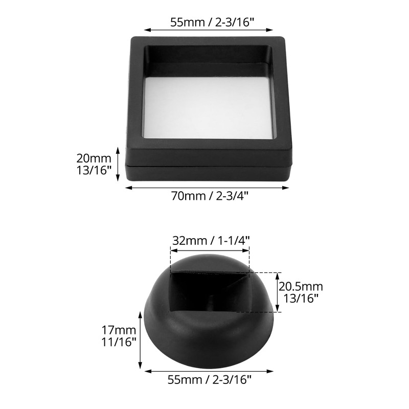 QWORK® 12Pcs 7 * 7cm 3D Floating Display Frame, 3D