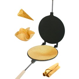 Waffle Maker round form Non-stick - Waffle Cone Maker - Krumkake Iron - Wafer Maker - Waffle Makers - Waffle Cone Maker Machine - Stroopwafel Maker - Ice Cream Cone Maker - Вафельница