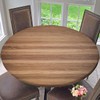 TREGAUSI Wood Grain Round Tablecloth Fitted Table Cloth with Elastic