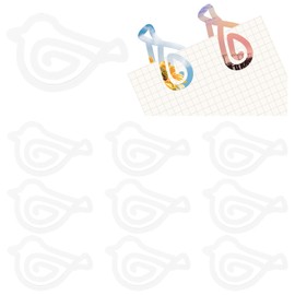 KINCHYGO, 12 Pack Sublimation Blank Acrylic Thermal Jumbo Paper Clips for Office Bird Shaped